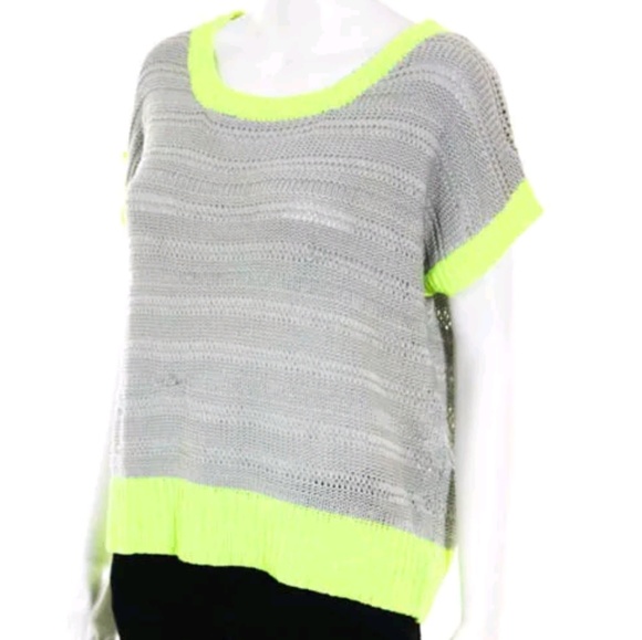 Ya los angeles cotton shortsleeve sweater top m - Picture 2 of 6